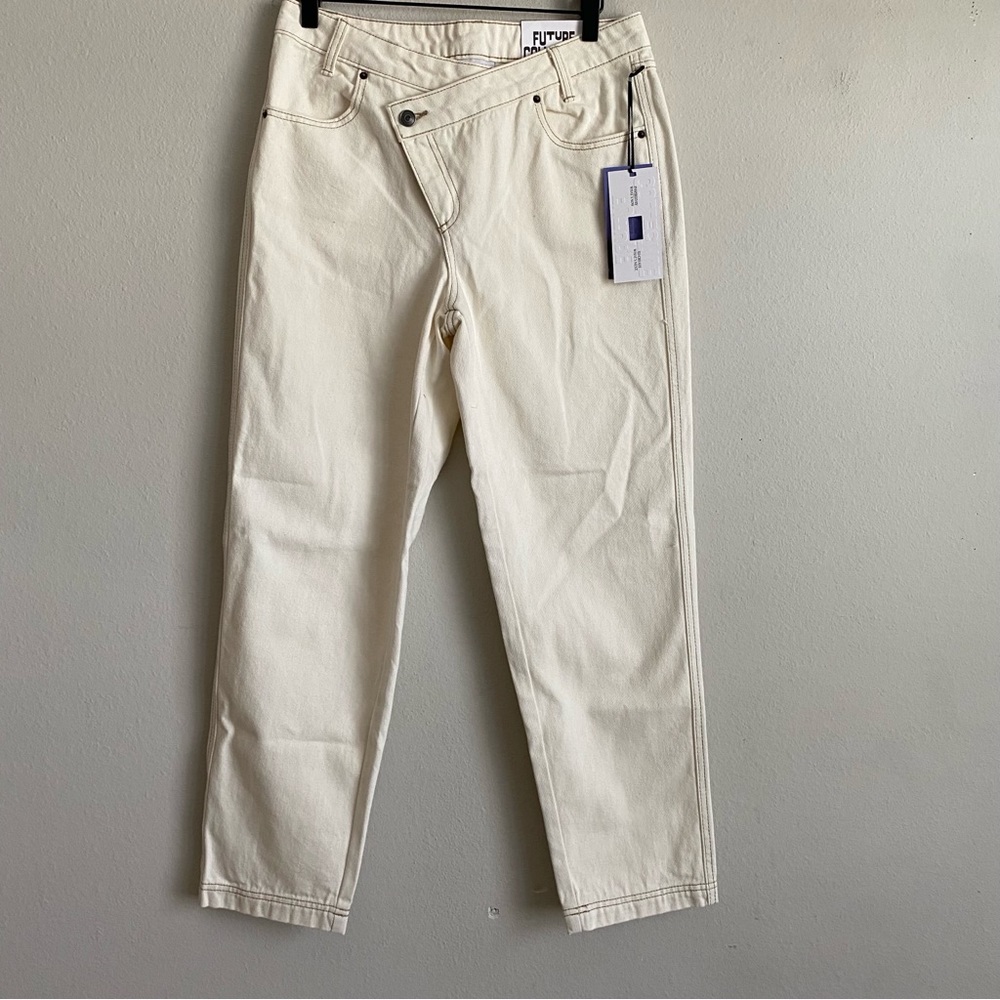 Future Collective Womens Kahlana Barfield Tapered Jeans Mid Rise Size 4